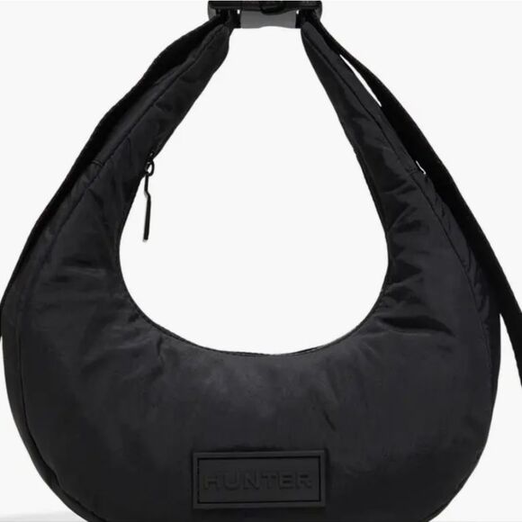 Hunter Mini Lune Shoulder Bag- Open Black - Picture 1 of 8